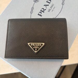 Prada Black Saffiano Leather Wallet